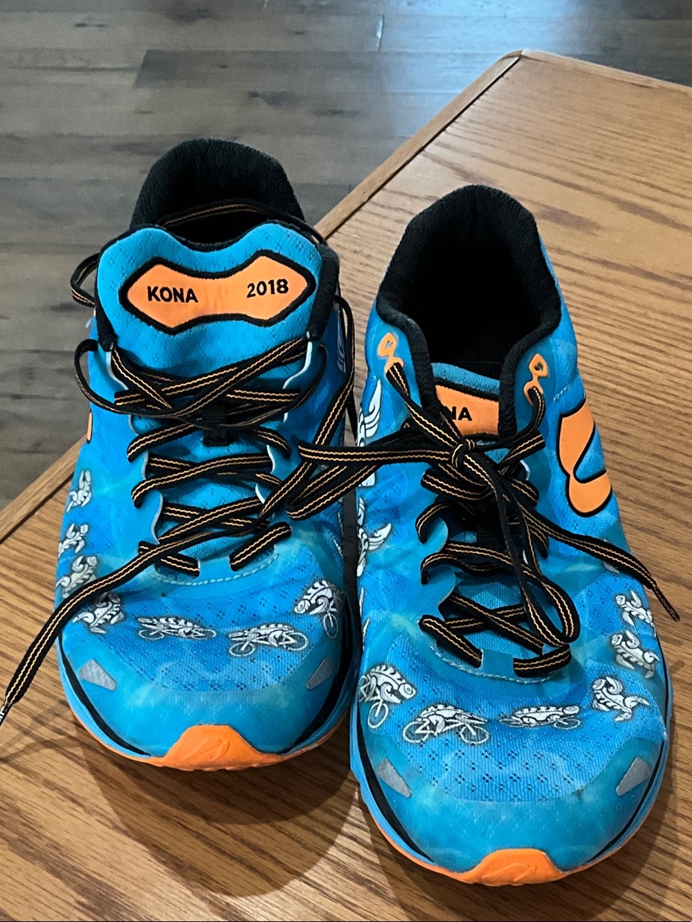 Newton Blue and Orange Athletic Sneakers